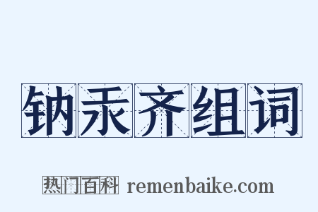 钠汞齐组词是什么意思的图片
